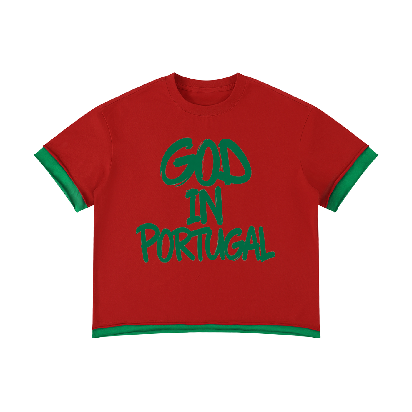 Unisex Boxy "GOD IN PORTUGAL" Tee
