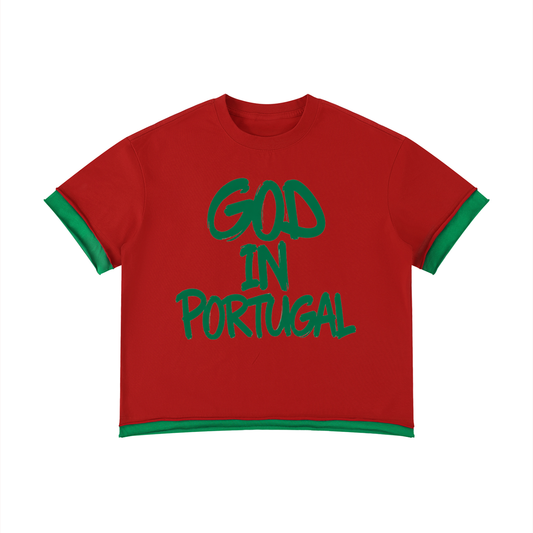 Unisex Boxy "GOD IN PORTUGAL" Tee