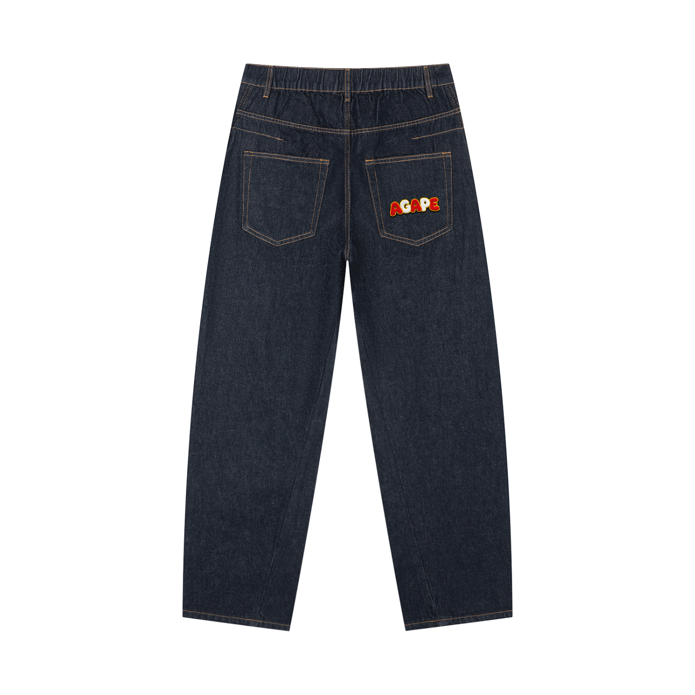 Men's Vintage Wash Barrel Leg AGAPE Jeans