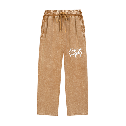 JESUS acid washed sweats