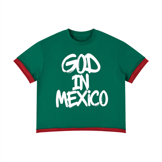 Unisex Boxy "GOD IN MEXICO" Tee