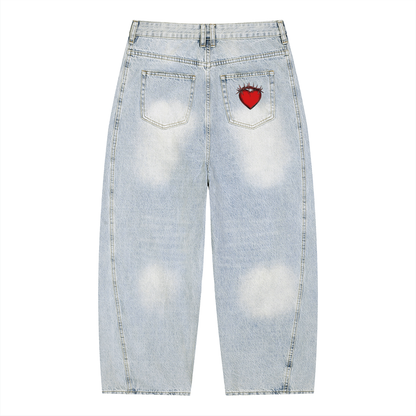 Men's Sunfade Barrel Leg AGAPE Jeans