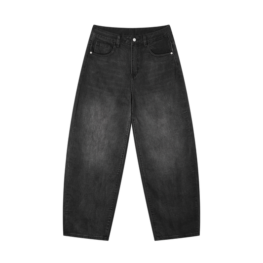 Men's Sunfade Wash Barrel Leg AGAPE Jeans
