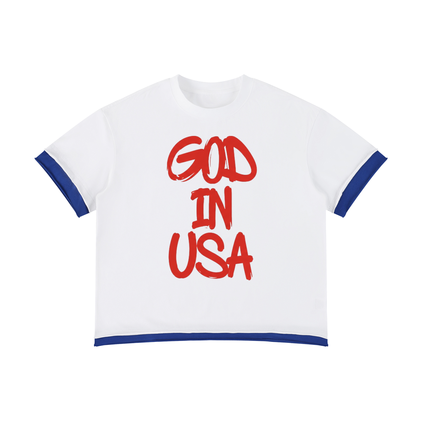 Unisex Boxy "GOD IN USA" Tee