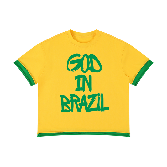 Unisex Boxy "GOD IN BRAZIL" Tee